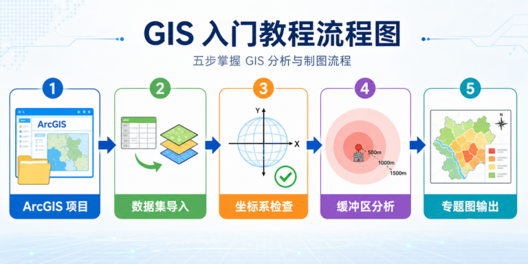 ArcGIS入门实战指南 GIS教程 数据集导入与空间分析流程
