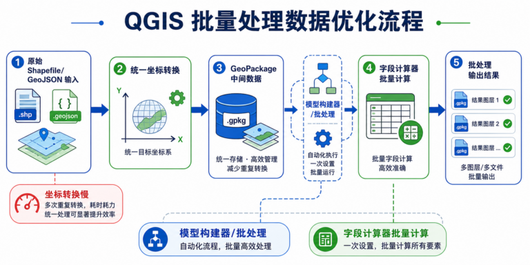 QGIS批量处理数据太慢与QGIS坐标转换慢优化流程