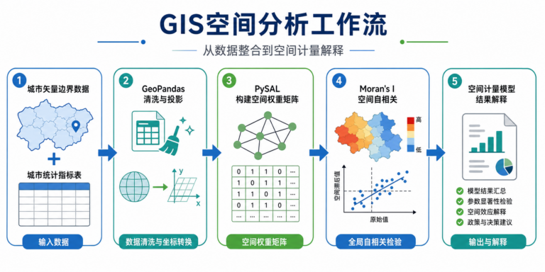 Python空间分析用于城市研究的Python空间计量模型实操流程