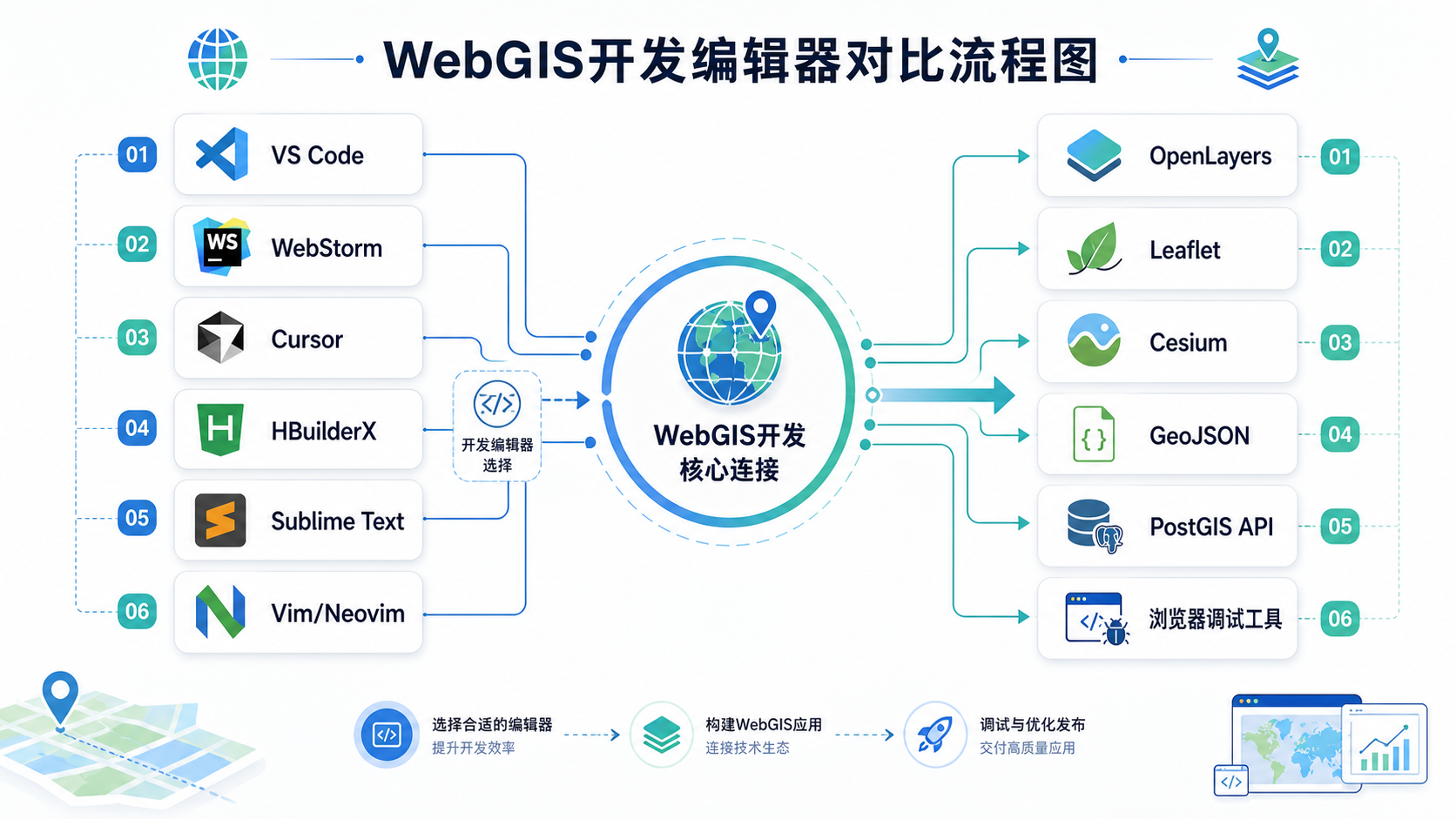 WebGIS开发编辑器对比与WebGIS源码级调试流程