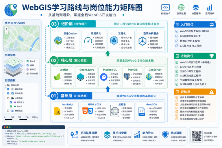 WebGIS开发卷吗 WebGIS学习路线与技术栈避坑指南