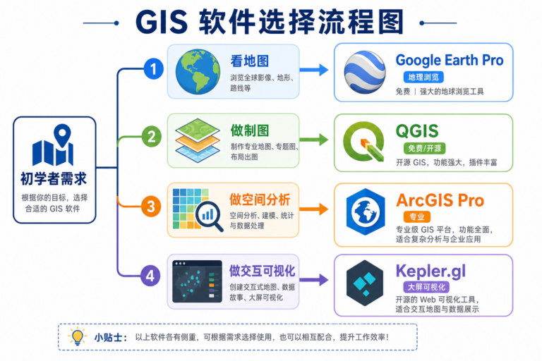 GIS软件入门 4款易上手地理信息系统工具对比