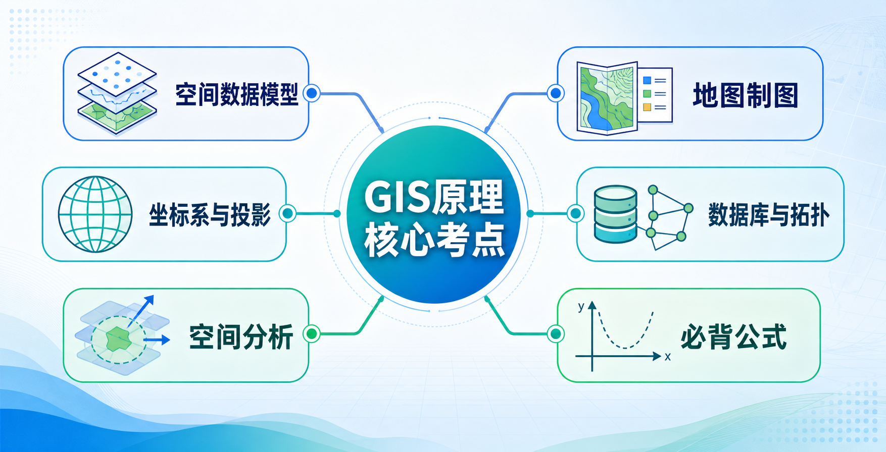 GIS原理核心考点与GIS原理题库复习结构图
