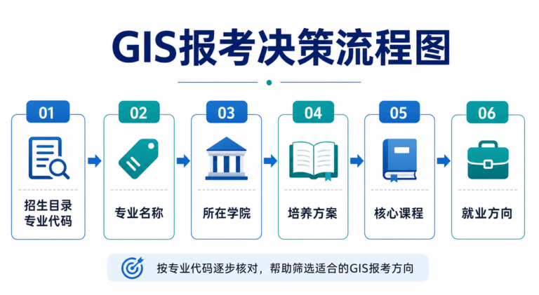 地理信息系统专业代码选择与GIS方向培养方案对比流程图