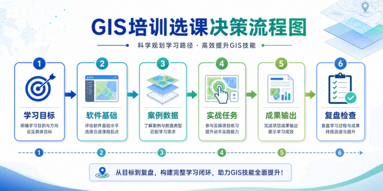 GIS培训怎么选 GIS实战课程与城乡规划案例包选择流程图