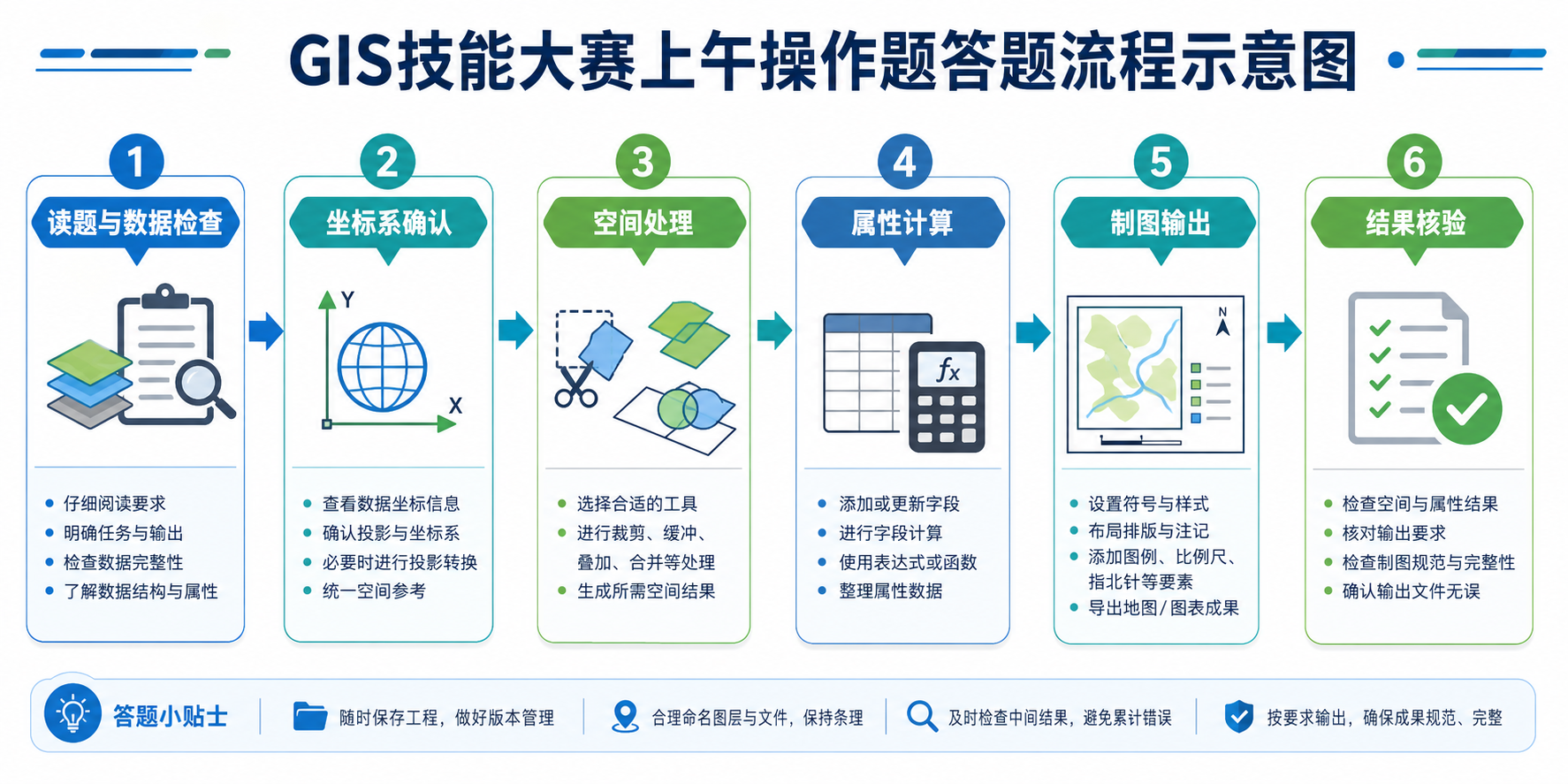 GIS技能大赛上午操作答题思路与核心考点复盘