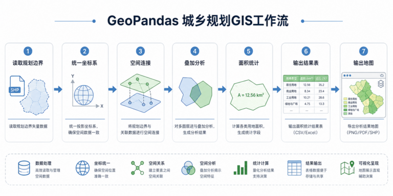 GeoPandas城乡规划GIS实战空间分析技巧工作流