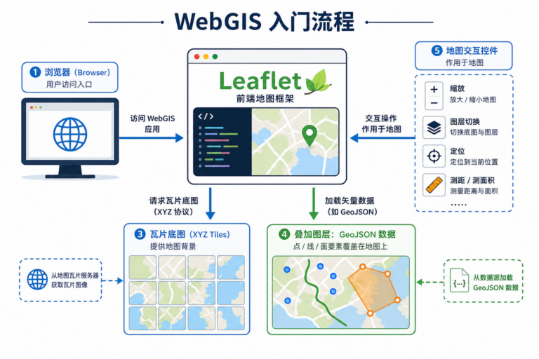 WebGIS入门 Leaflet实战源码流程图