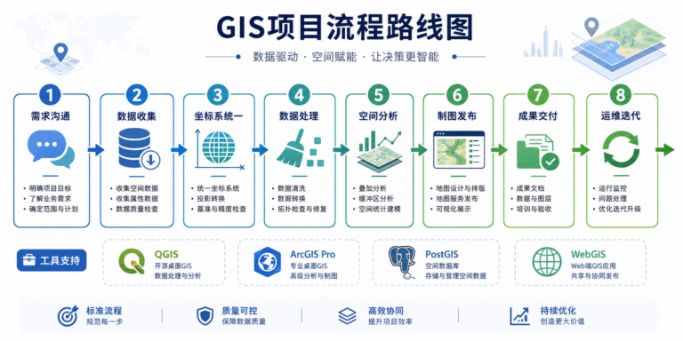 GIS项目到底在做什么 GIS项目核心流程学习路线图