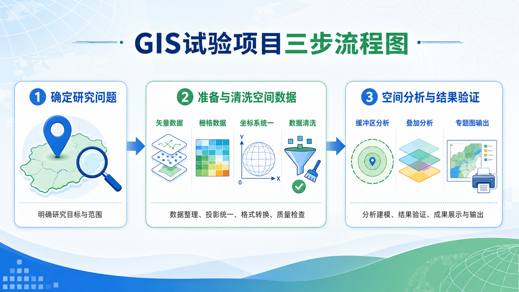 GIS试验项目从哪入手 GIS数据处理模板三步流程