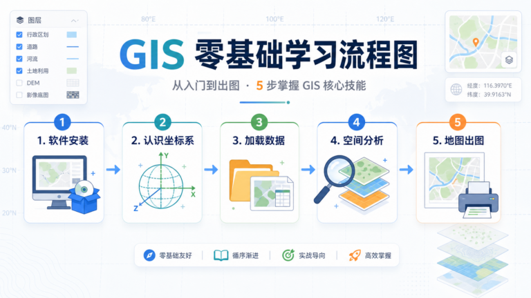 GIS零基础入门视频选择与GIS软件安装到出图流程