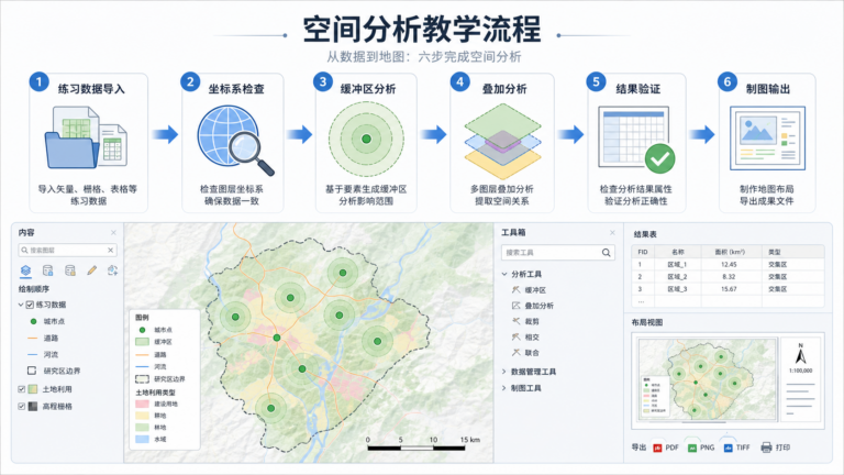空间分析如何快速上手 ArcGIS Pro空间分析练习数据流程图