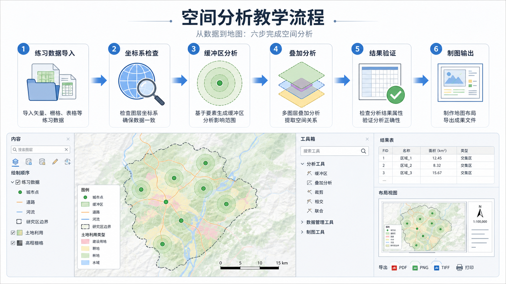 空间分析如何快速上手 ArcGIS Pro空间分析练习数据流程图