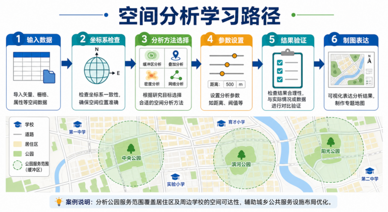 空间分析到底学什么与GIS实操方法流程图