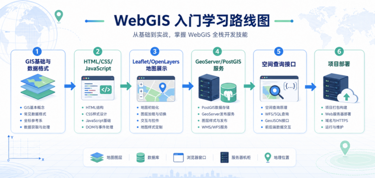 WebGIS入门学习路线图与GIS开发工作学习路径