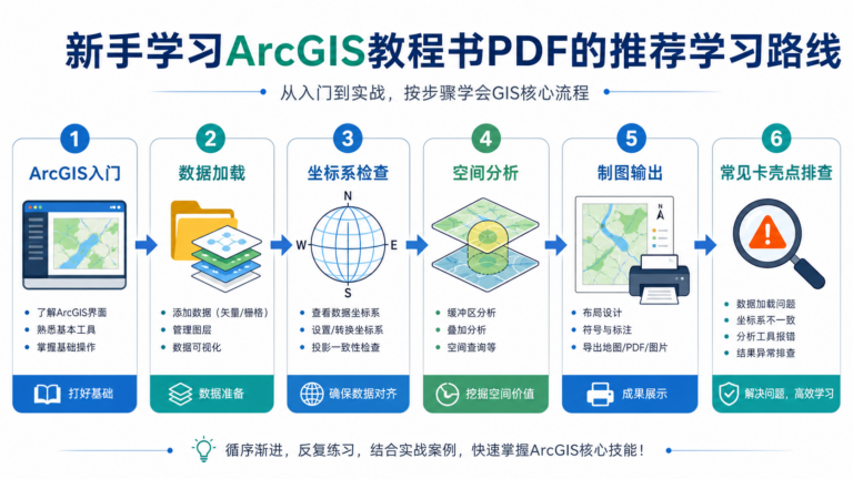 arcgis教程书pdf 新手学ArcGIS教程学习路线
