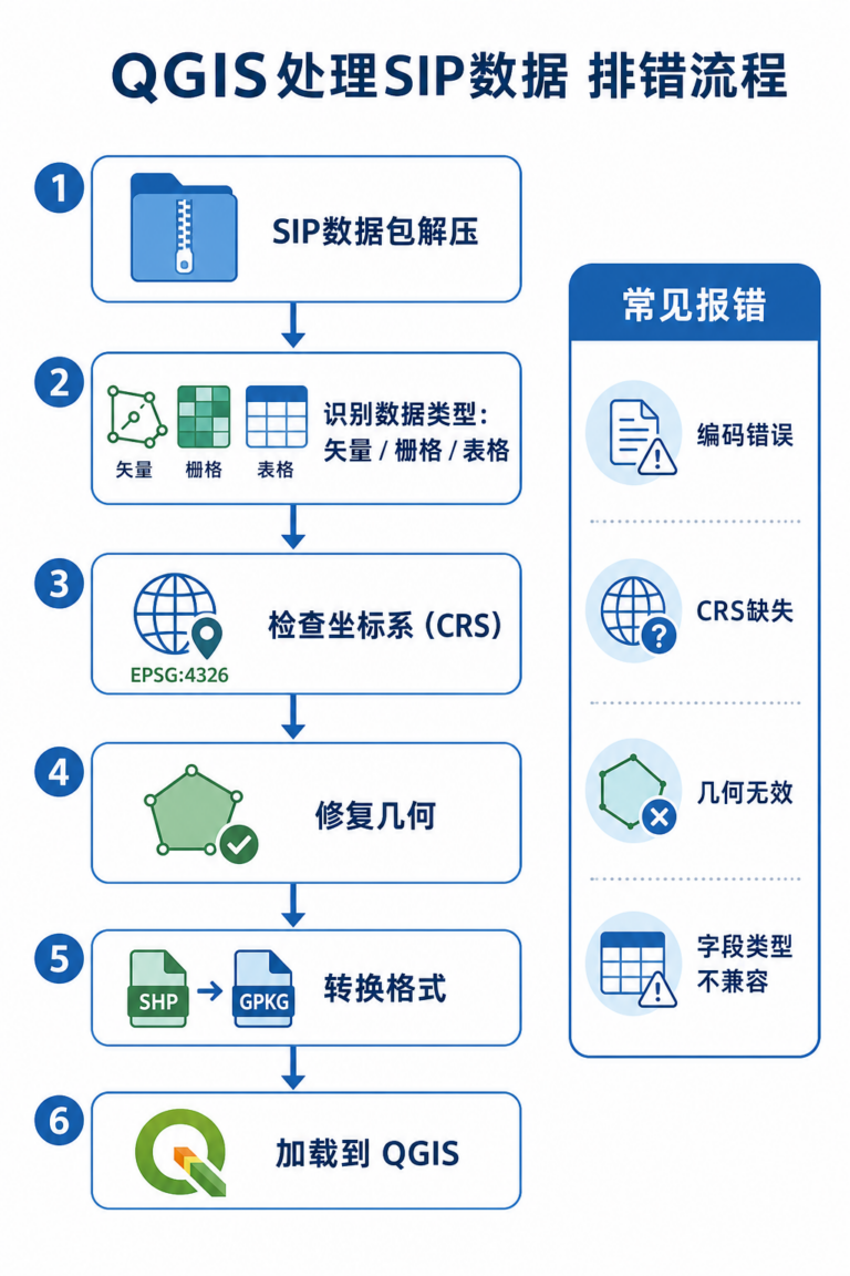 QGIS处理SIP数据出错与QGIS SIP数据参数检查流程