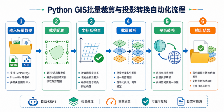 Python地理处理效率低 批量裁剪与投影转换自动化流程