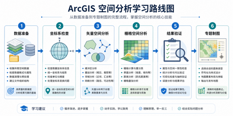 ArcGIS教程 arcgis教程PDF电子版 空间分析学习路线图
