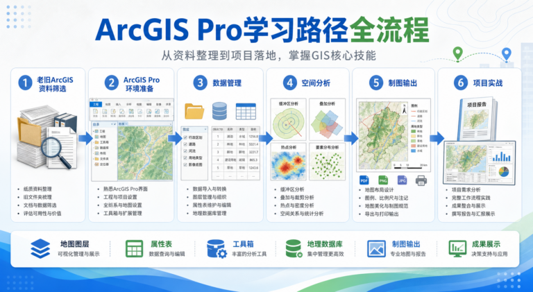 ArcGIS教程资料老旧 2024版ArcGIS实战技能包学习路径