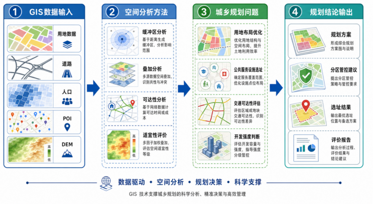 空间分析与GIS数据在城乡规划中的分析流程