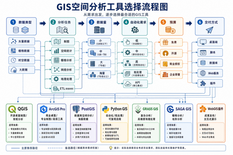 空间分析工具选择与GIS主流软件插件对比清单