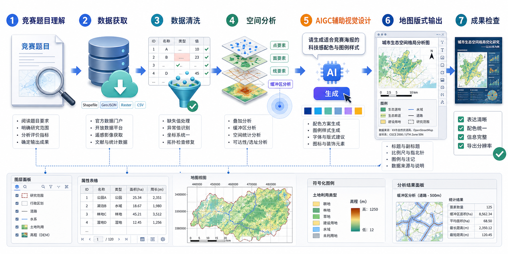 GIS技能大赛进阶数据处理与AIGC制图工作流
