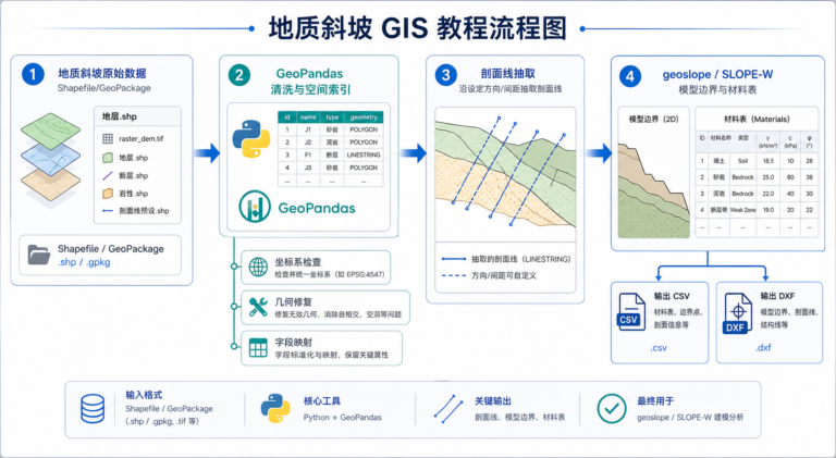 GeoPandas处理地质斜坡数据太慢 geoslope专业模型转换流程