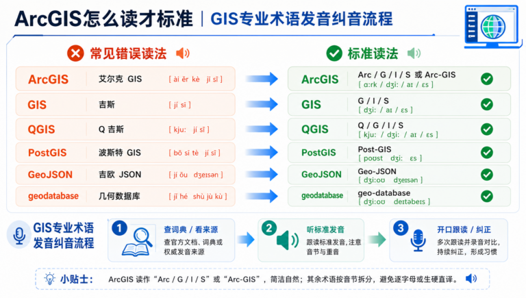 ArcGIS怎么读才标准 GIS专业术语发音纠音包