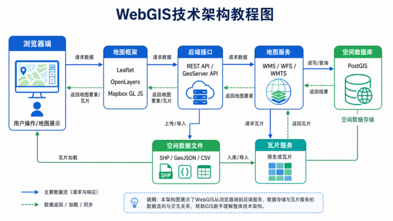 WebGIS是什么意思 WebGIS学习路线核心技术架构图