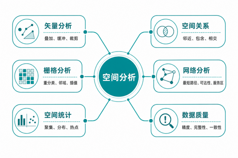 空间分析名词解释 GIS关键术语思维导图