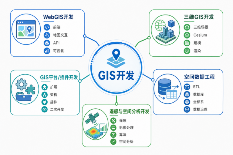GIS开发是做什么的 WebGIS开发就业方向信息图