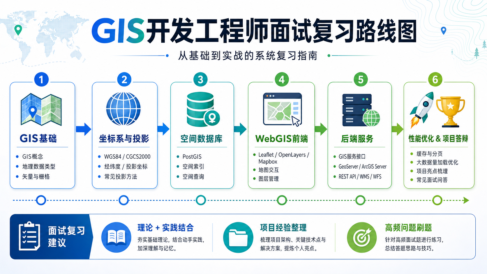 GIS开发工程师招聘考什么 大厂GIS面试高频真题复习路线图