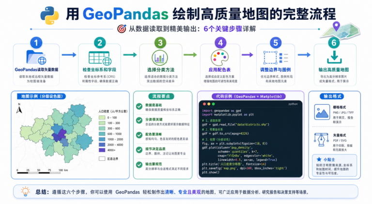 GeoPandas绘图 GIS可视化教程配色表工作流