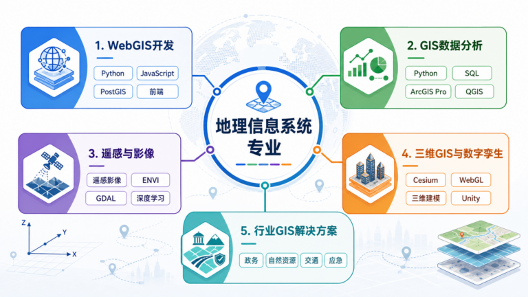 地理信息系统专业就业方向与GIS高薪岗位选择流程图