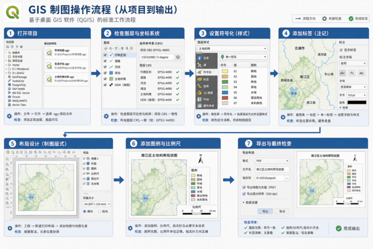 gis操作步骤制图与 GIS 制图步骤流程图