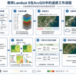 ArcGIS Landsat 8 应用与 GIS Landsat 技术流程示意图