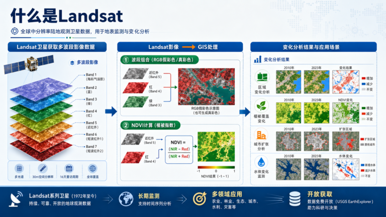 What is Landsat与GIS Landsat入门流程示意图