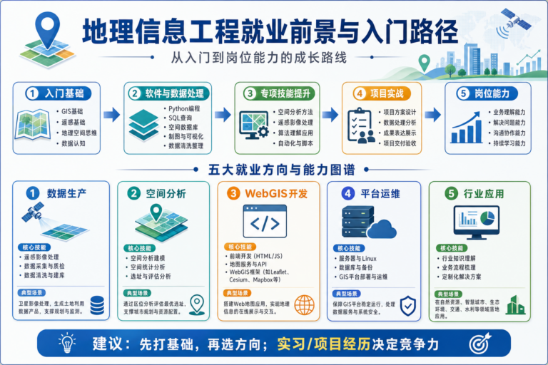 地理信息工程就业前景与入门路径示意图